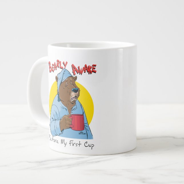 Sleepy Bear Novelty Coffee Mug (Front Left)