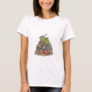 Sleepy Bookworm Dragon T-Shirt