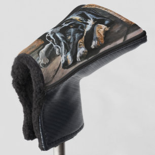 Sleepy Border Collie Golf Putter Cover