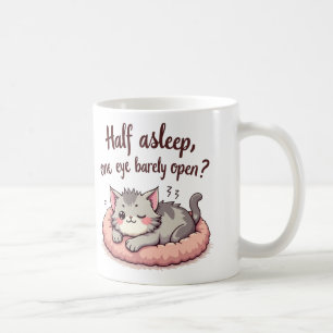 Sleepy Cat Coffee Mug