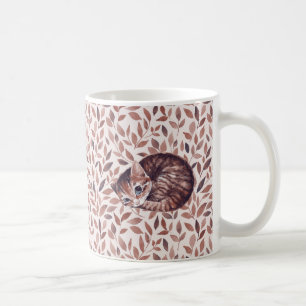 Sleepy cat coffee mug