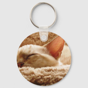 Sleepy Cat Keychain