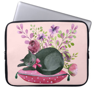 Sleepy Cat Laptop Sleeve