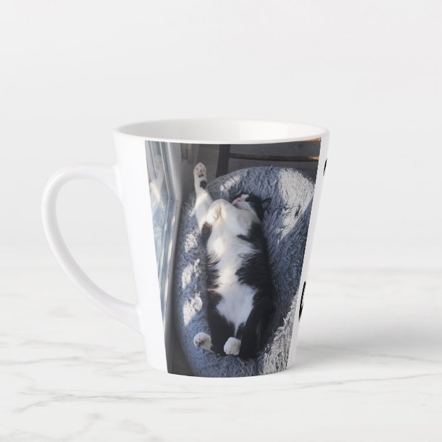 Sleepy Cat Latte Mug (Left)