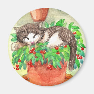Sleepy Cat Magnet