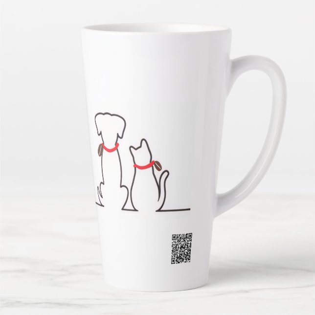 Sleepy Cat Needs Coffee Meme Latte Mug (Right)