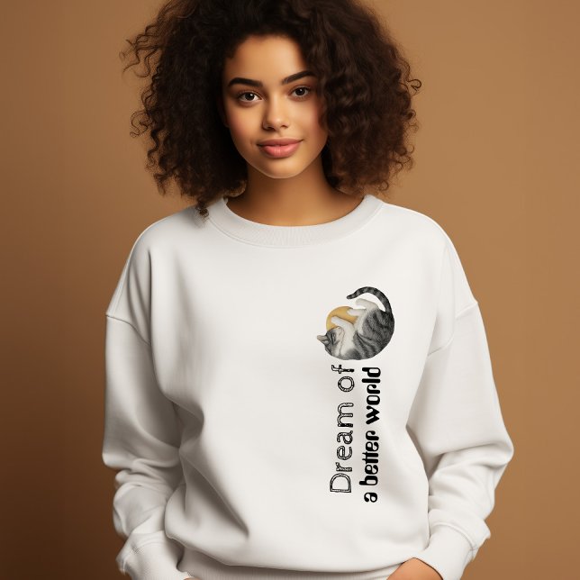 Sleepy Cat Sweatshirt personalized gift for her (Creator Uploaded)