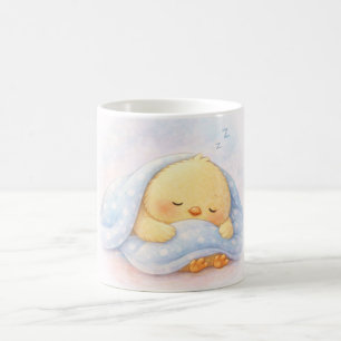 Sleepy Chick Alma – Cozy Bedtime Illustration Coffee Mug