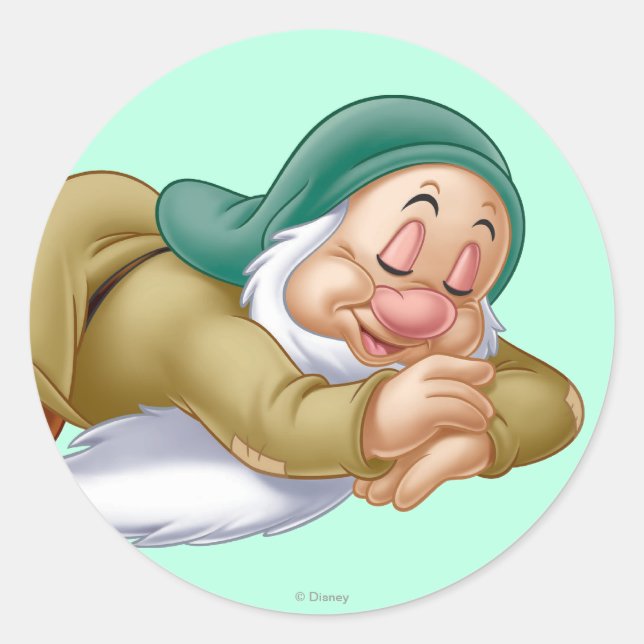 Sleepy Classic Round Sticker (Front)