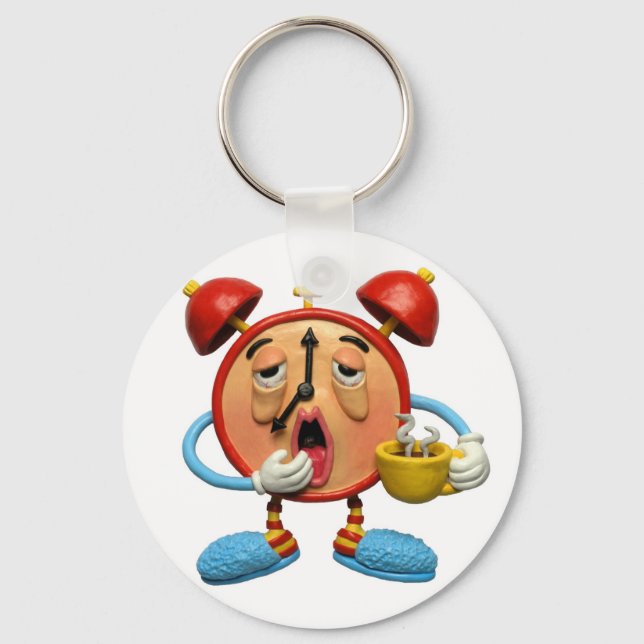 Sleepy Clock Keychain (Front)