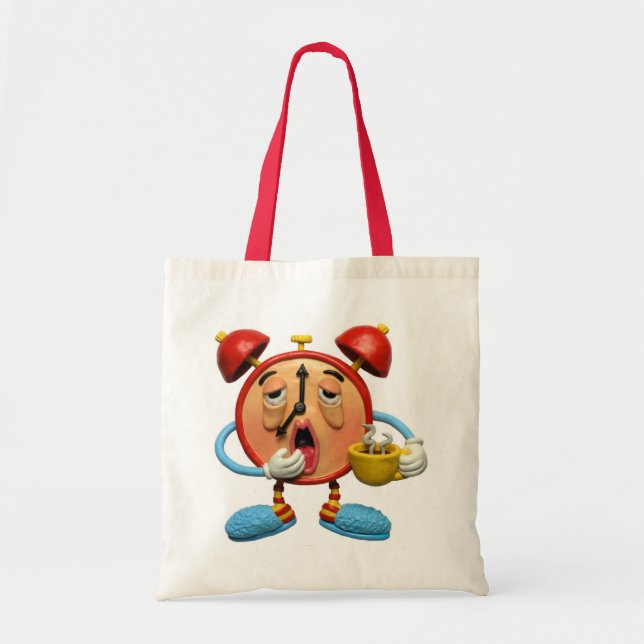 Sleepy Clock Tote Bag (Front)
