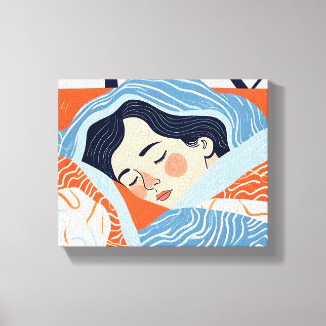 Sleepy Day Canvas Print (Front)