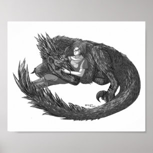 Sleepy Dinosaur  Poster