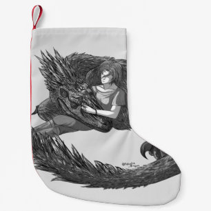 Sleepy Dinosaur Small Christmas Stocking