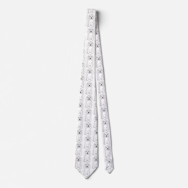Sleepy Dog Black White Tie (Front)