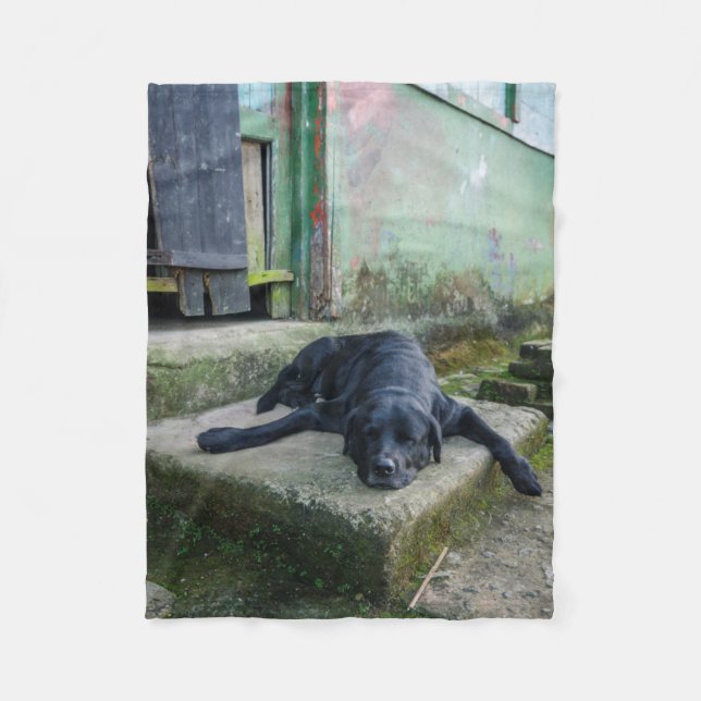 Sleepy Dog Fleece Blanket (Front)