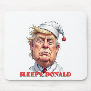 Sleepy Donald – A Subtle Political Caricature Mouse Pad