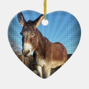Sleepy Donkey Ceramic Ornament