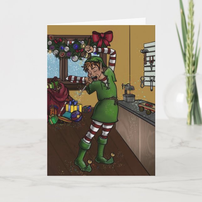 Sleepy elf card (Front)