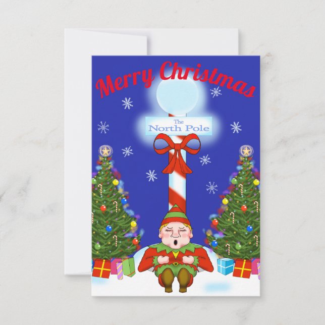 Sleepy Elf Christmas Party Invitation (Front)