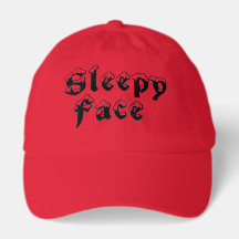 Sleepy Face: Black - Sun Brim - Trucker Hat