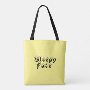 Sleepy Face Collection: Custom All-Over-Print Tote Bag