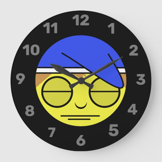 Sleepy Face Emoji II Large Clock (Front)