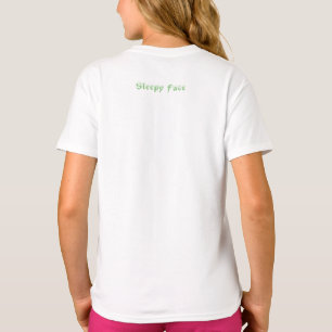Sleepy Face: Girls' Basic T-Shirt