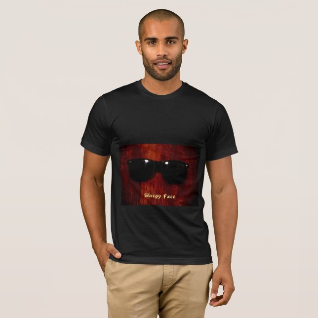 Sleepy Face - Unisex Basic Dark T-Shirt (Front Full)