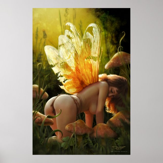 Sleepy Faerie by J. Matthew Root Poster (Front)