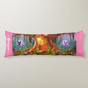 Sleepy Fairy magic tree. Pink Giant custom Body Pillow