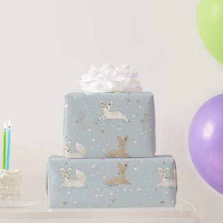 Sleepy Fawn Night Wrapping Paper