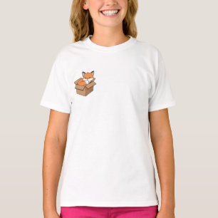 Sleepy Fox Cardboard Box Kids T-Shirt