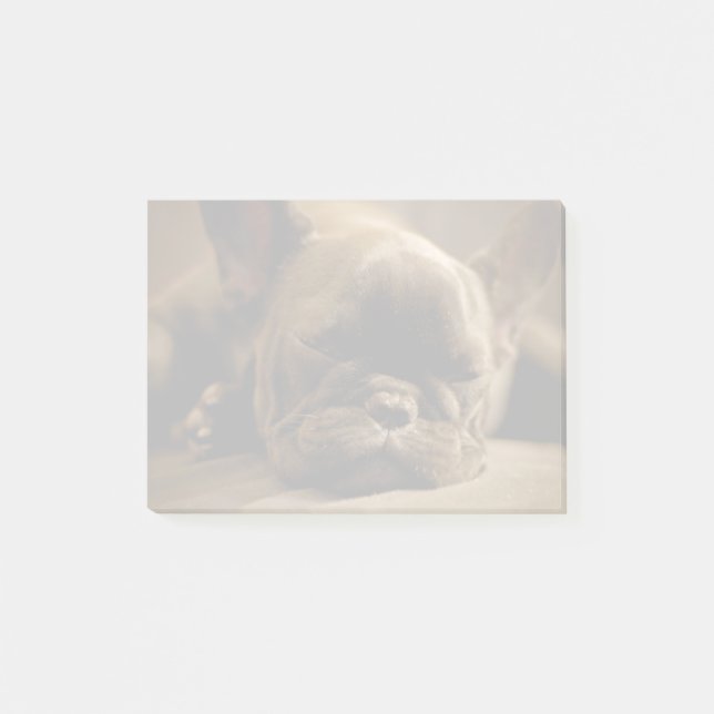 Sleepy French Bulldog Post-it Notes (Front)