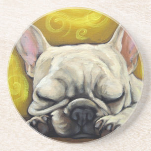 Sleepy Frenchie Coaster