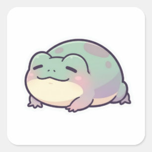 Sleepy Frog Sticker Cute Tired Frog Meme Aesthetic