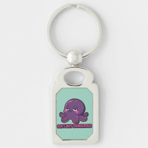 Sleepy Funny Octopus Keychain