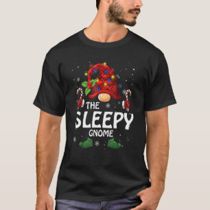 Sleepy Gnome Matching Family Group Christmas Party T-Shirt