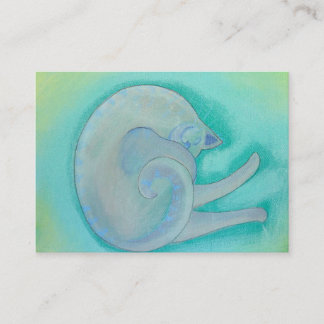 Sleepy Grey Cat. Business Card