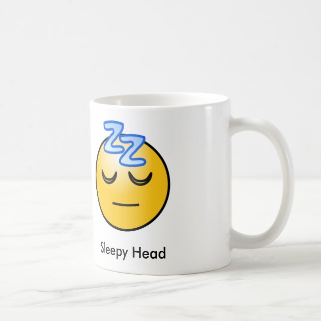 Sleepy Head Emoticon Mug (Right)
