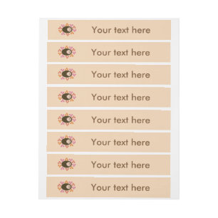 Sleepy Hedgehog and Flowers Personalized Labels