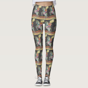 SLEEPY HOLLOW CIRCUS CLOWN, UNICORN ZEBRA LEGGINGS