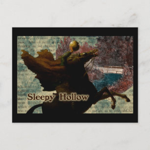 Sleepy Hollow Headless Horseman Holding Pumpkin Postcard