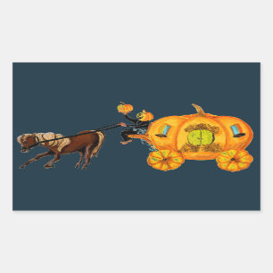 Sleepy Hollow Headless Horseman Pumpkin Carriage Sticker