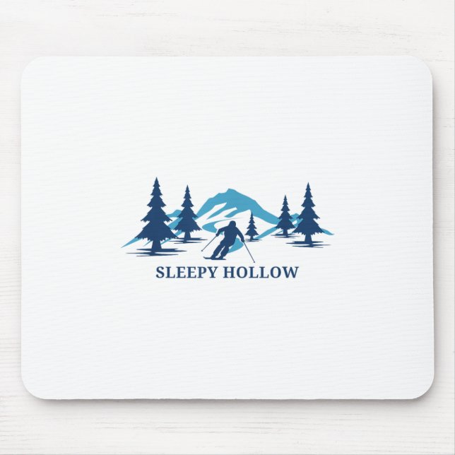 Sleepy Hollow Iowa Ski Resort Skiing Skier _1  Mouse Pad (Front)