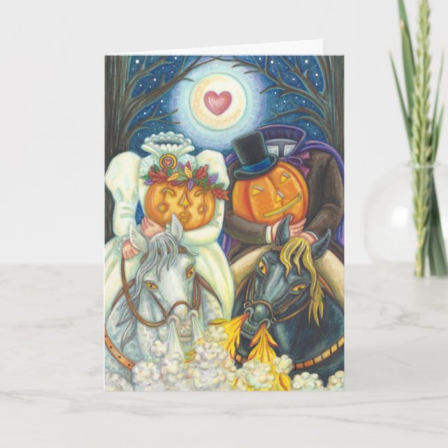 SLEEPY HOLLOW MARIAGE HALLOWEEN CARTE DE VACANCES  (Devant)