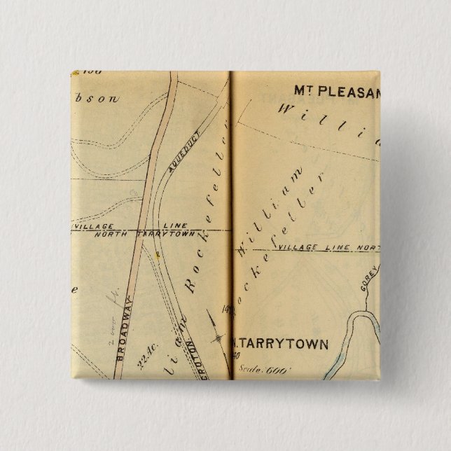 Sleepy Hollow, New York 2 Inch Square Button (Front)