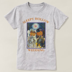 SLEEPY HOLLOW WEDDING HALLOWEEN BASIC T-SHIRT Grey