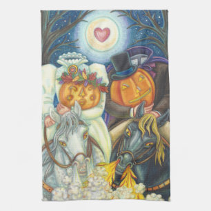 SLEEPY HOLLOW WEDDING, HALLOWEEN KITCHEN TOWEL