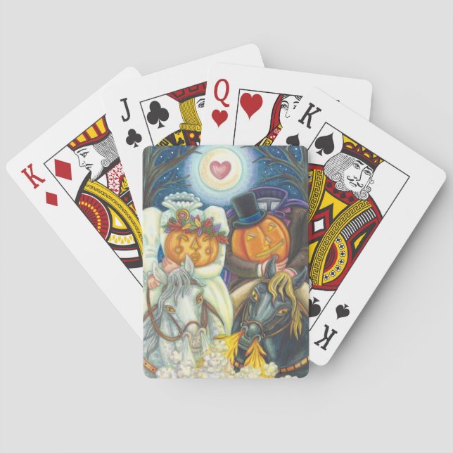 SLEEPY HOLLOW WEDDING, HALLOWEEN PLAYING CARDS (Back)